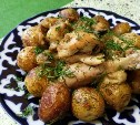 Жаркое из цыплёнка с картошечкой (казан-кабоб)
