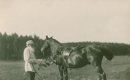 Толстой любил ездить на Делире и хотел вывести свою породу лошадей
