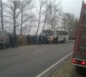 В Киреевском районе столкнулись «семёрка» и пассажирский автобус «Тула-Липки»