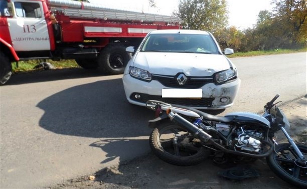 В Суворовском районе водитель «Рено Сандеро» сбил мотоциклиста