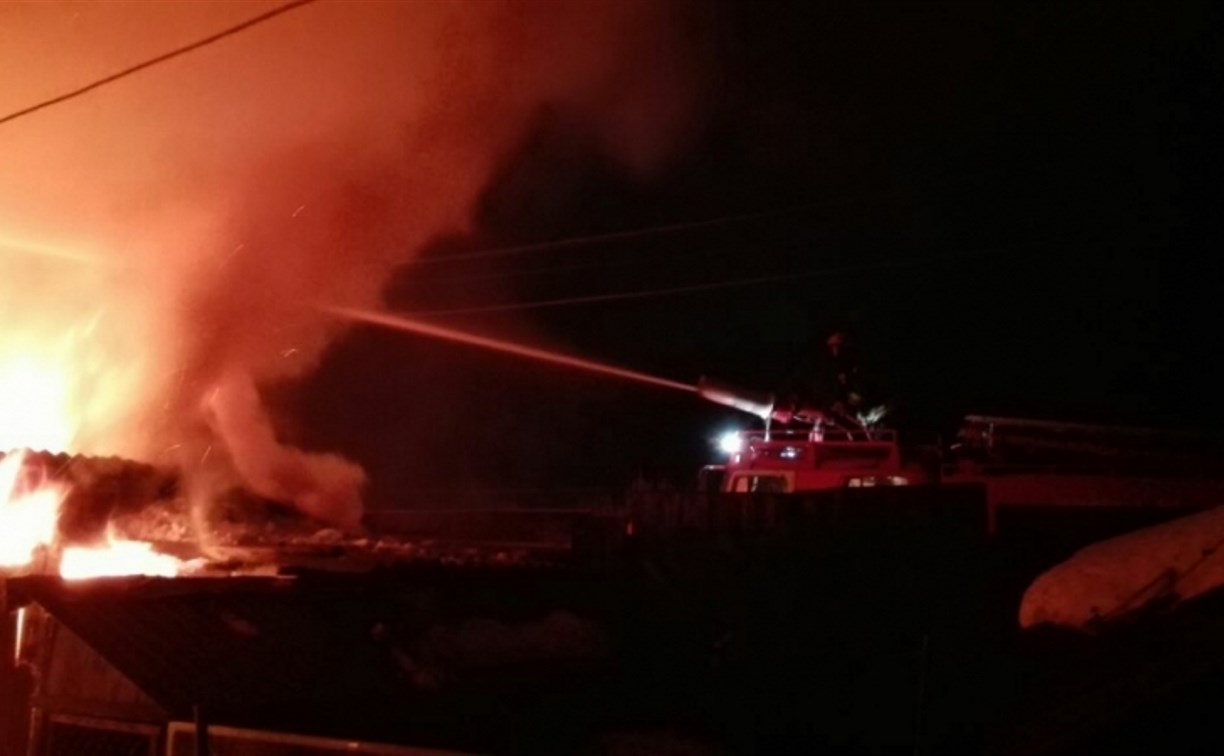 Четыре человека погибли в горящем доме в Тульской области