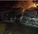 В Щекино рано утром сгорели три легковушки