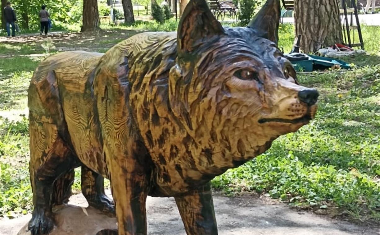В алексинском парке «Жалка» появились новые «сказочные» скульптуры