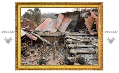 В Тульской области по неизвестной причине сгорел жилой дом