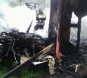 В Тульской области дотла сгорел дачный дом