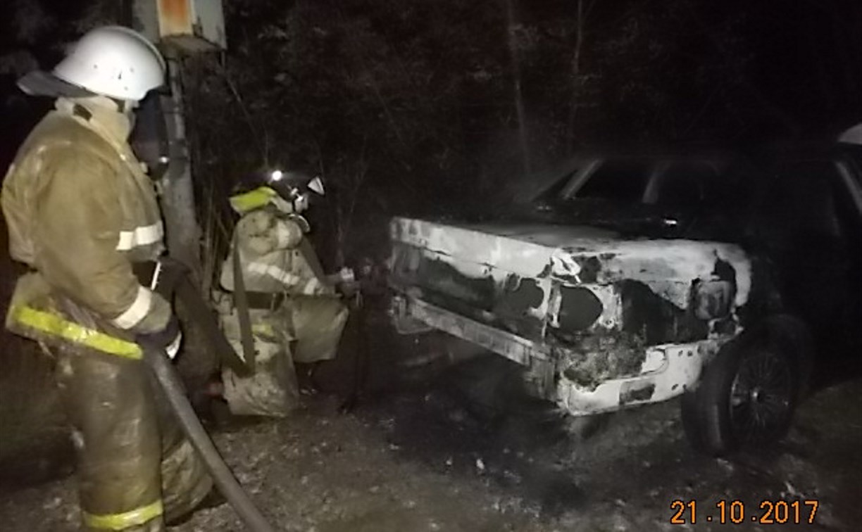 В Болохово ночью сгорел автомобиль «Ауди»