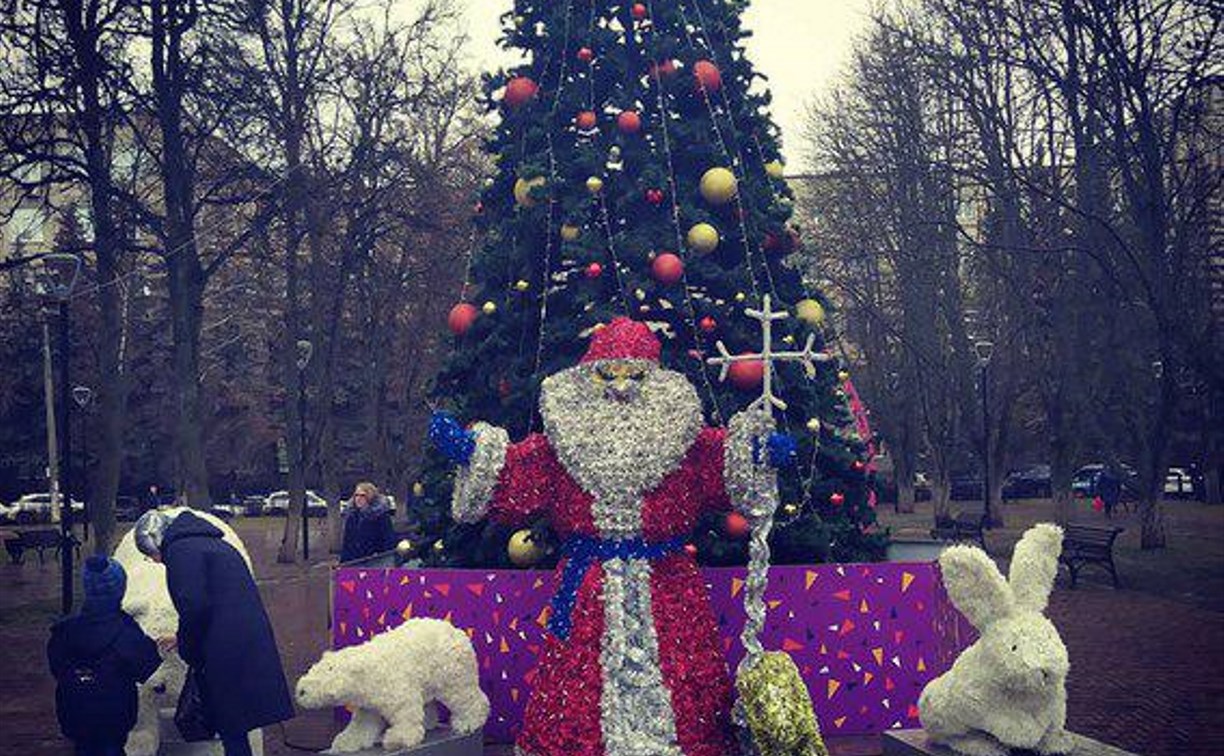 Туляков напугал «демонический» Дед Мороз в Болдинском сквере