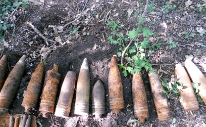 В Белёвском районе обезврежена большая партия снарядов времён войны