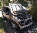 В Туле на улице Кабакова сгорел BMW-X5