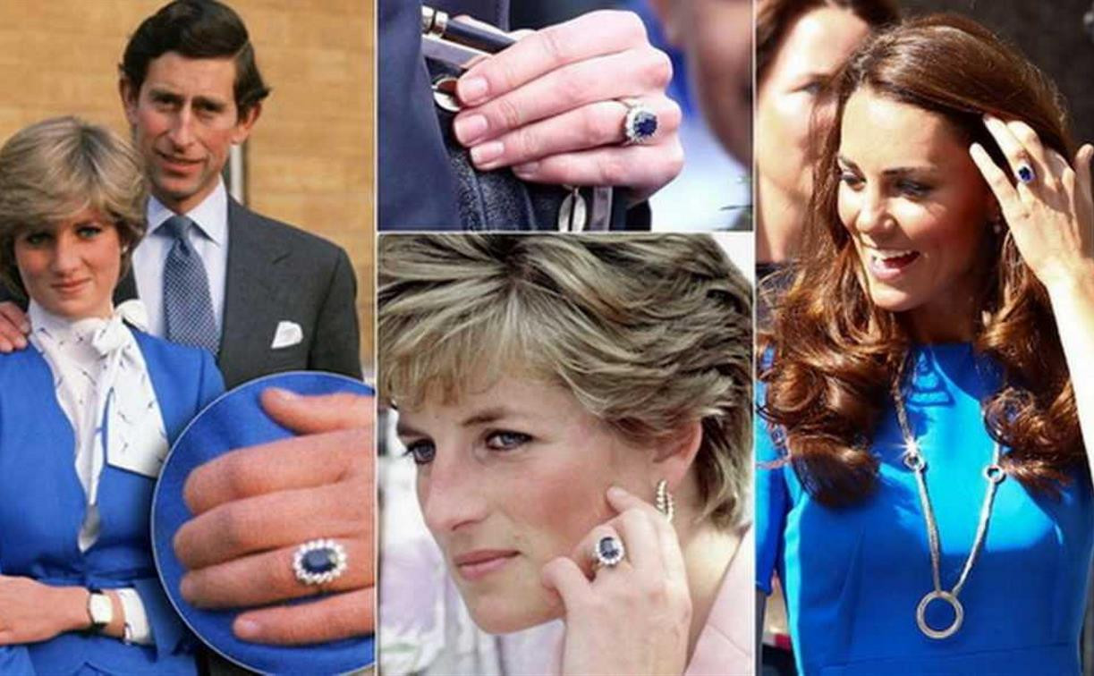 Сапфир принцессы дианы. Кольцо с сапфиром принцессы Дианы и Кейт Миддлтон. Обручальное кольцо принцессы Дианы. Помолвочное кольцо Дианы Спенсер.