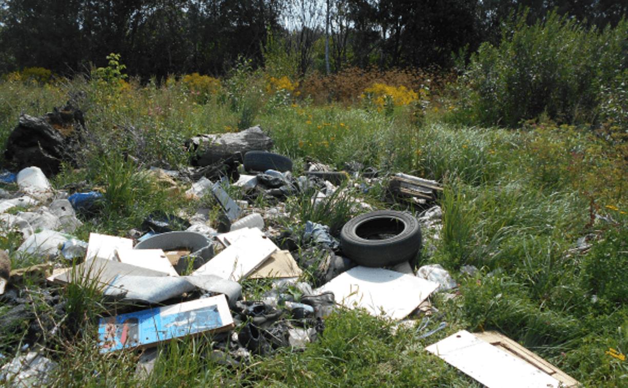В Узловском районе на сельхозугодиях нашли незаконную свалку
