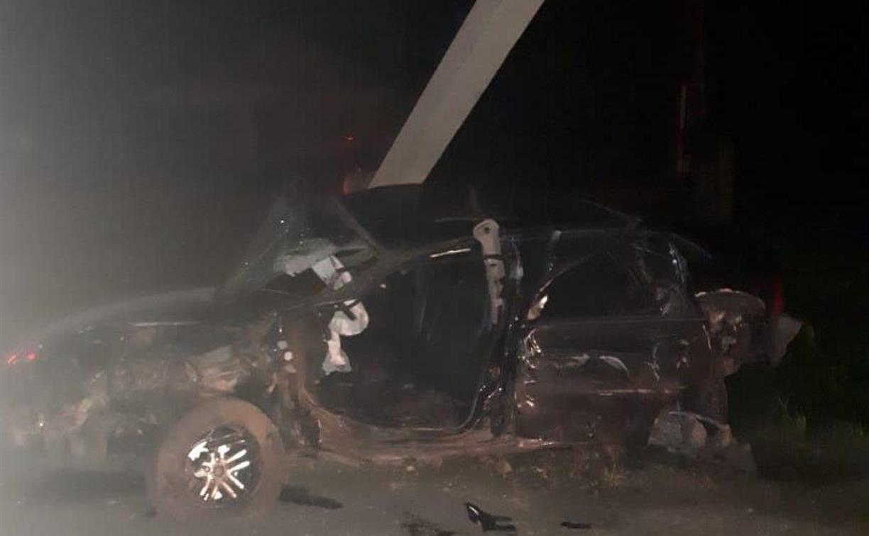 В Щекинском районе Opel врезался в фуру и опору ЛЭП: погибли два человека