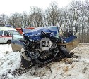 В страшной аварии на трассе Тула – Новомосковск пострадали два человека: репортаж