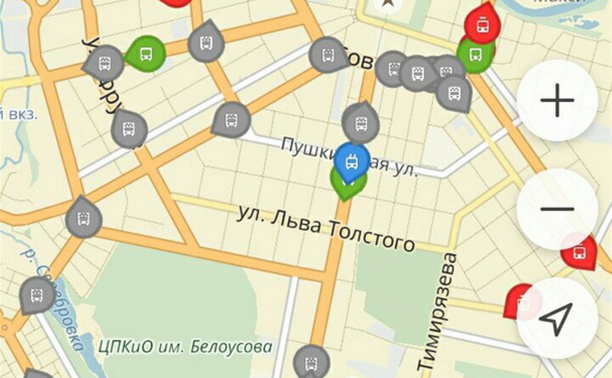 «Яндекс. Транспорт» покажет наличие общественного транспорта на дорогах Тулы
