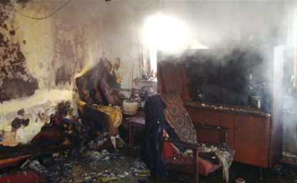 В Щёкино загорелся частный дом