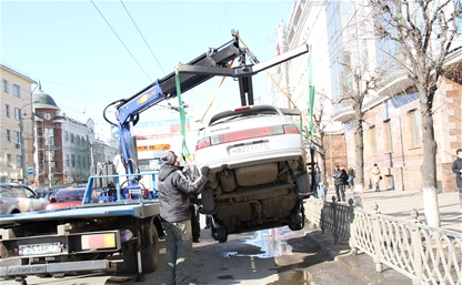 Вечером 19 апреля центр Тулы "очистят" от автомобилей