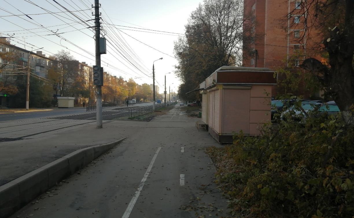 Ожидание и реальность: в Туле на ул. Металлургов появилась странная велодорожка