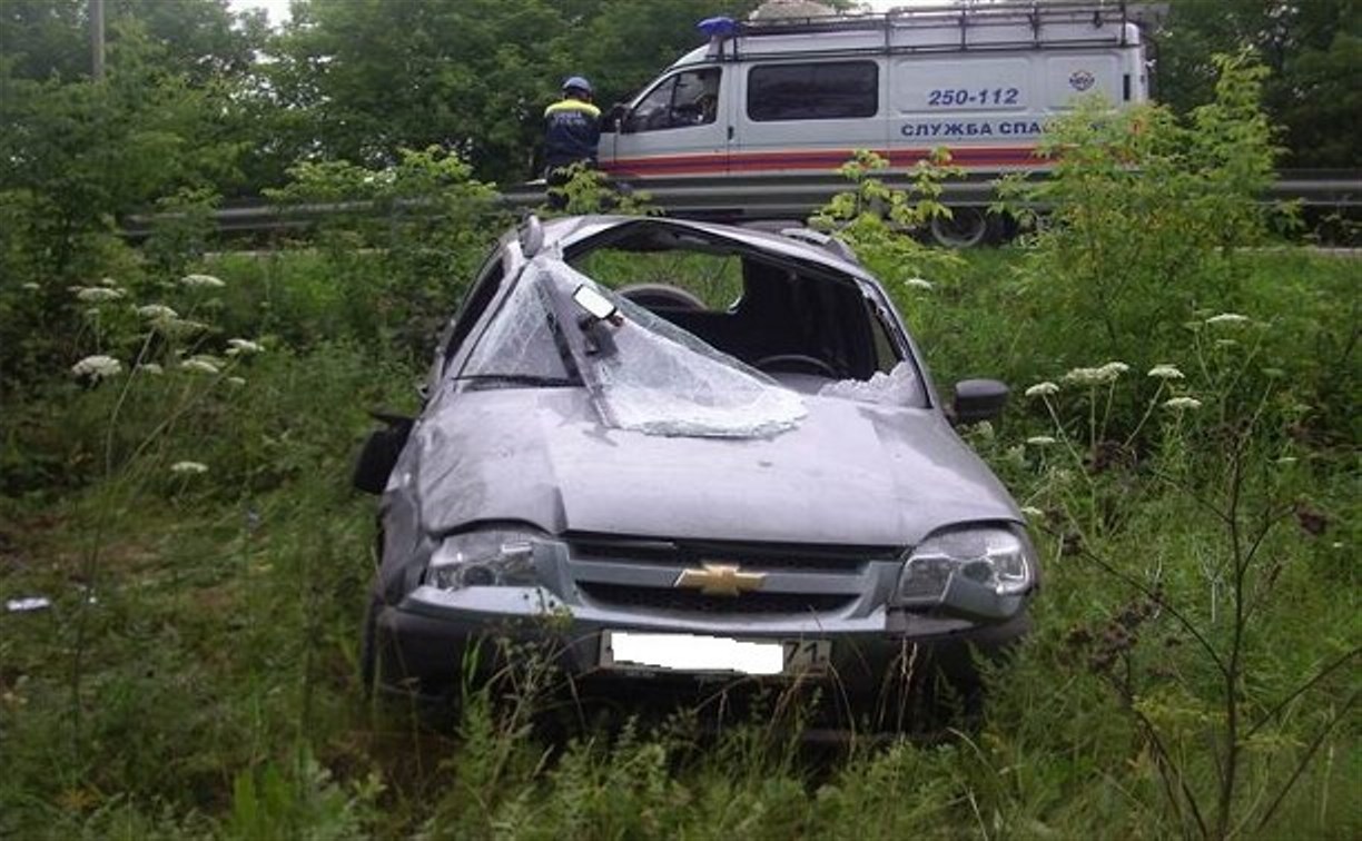 На Венёвском шоссе мужчина разбился на «Шевроле Нива»