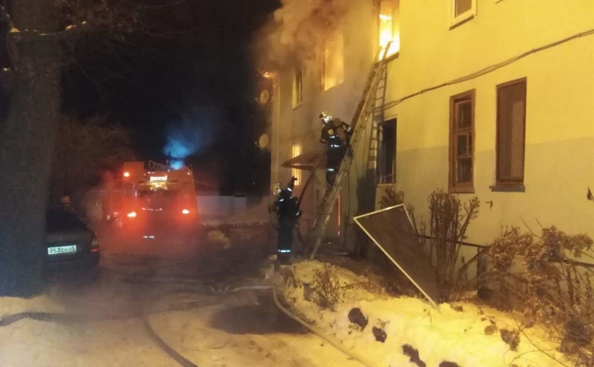 Названа причина крупного пожара в жилом доме в Алексине