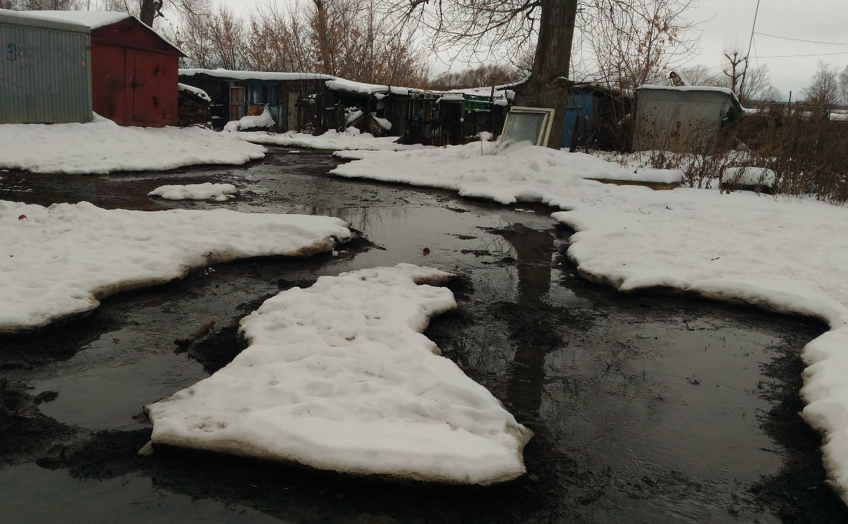 В Болохово Тульской области 2 недели во дворе дома течет фекальная река