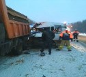 В Тульской области снегоуборочный грузовик столкнулся с маршруткой