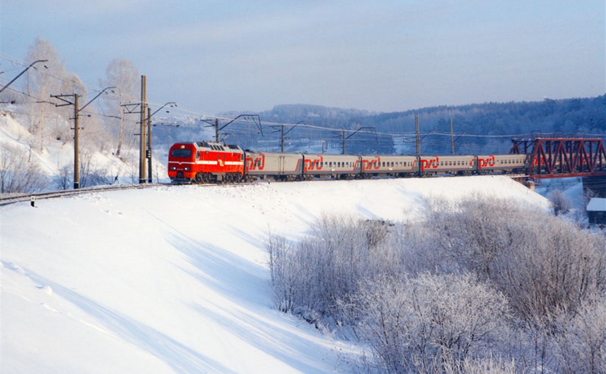 Снегопад в Тульской области не повлиял на график движения поездов