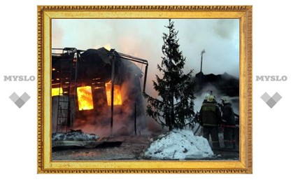 В Тульской области ночью сгорело кафе "Дача"
