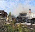 В Заокском районе сгорела баня