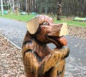 В алексинском парке вандалы испортили деревянные скульптуры