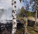 В Заокском районе полностью сгорела баня