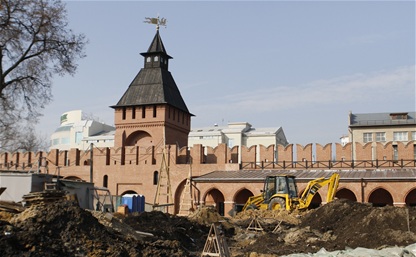 Строительство колокольни Успенского собора закончат к маю