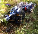 В Тульской области девушка-мотоциклист улетела в кювет