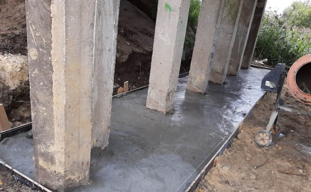 В Туле укрепляют бетонное основание Баташевского моста