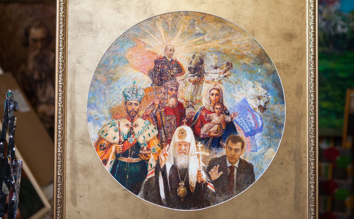 Тульский художник о картине с Путиным, Богородицей и Николаем II: «Искренне не понимаю негодования!»