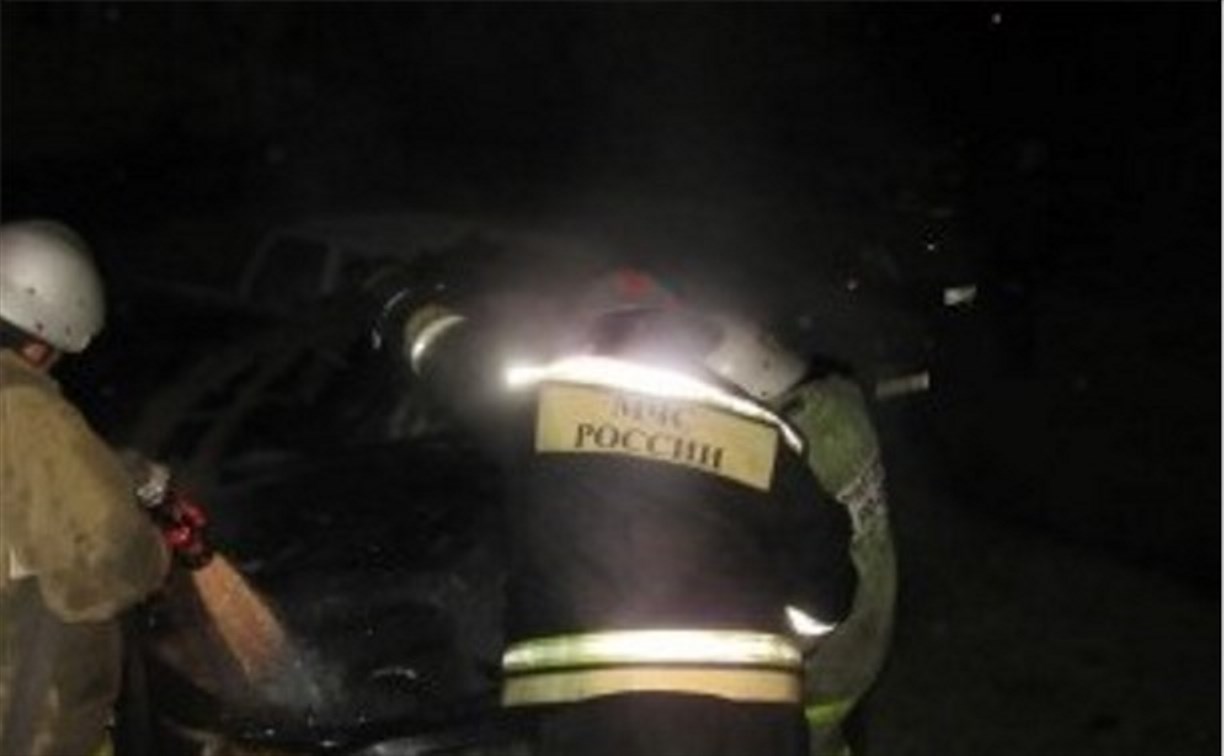 В Богородицке ночью сгорела «Тойота Камри»