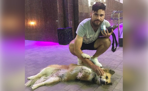 Арсеналец Максим Беляев приютил бездомную собаку в Туле