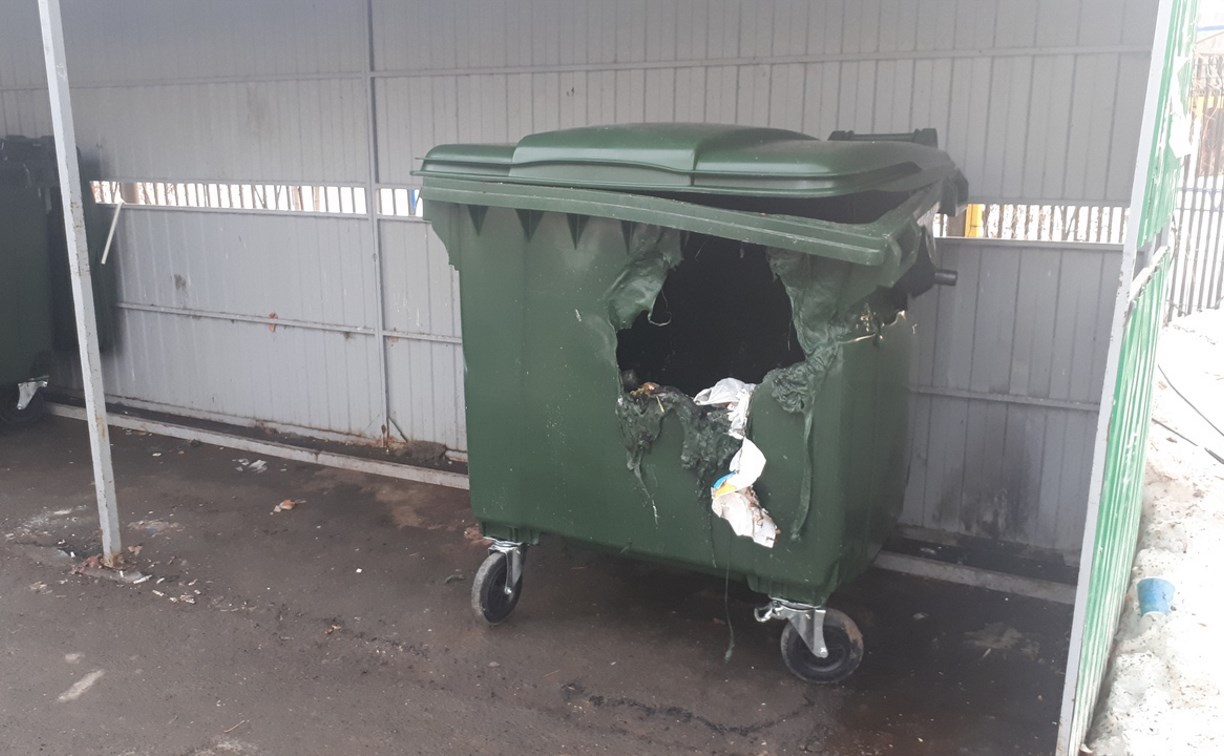 Отметил Петров день: в Веневском районе хулиган поджигал мусор в баках