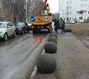 «Стопхам» на улице Белкина в Туле: на тротуаре больше не припаркуешься