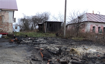 В селе Щекинского района сгорели две деревянные беседки