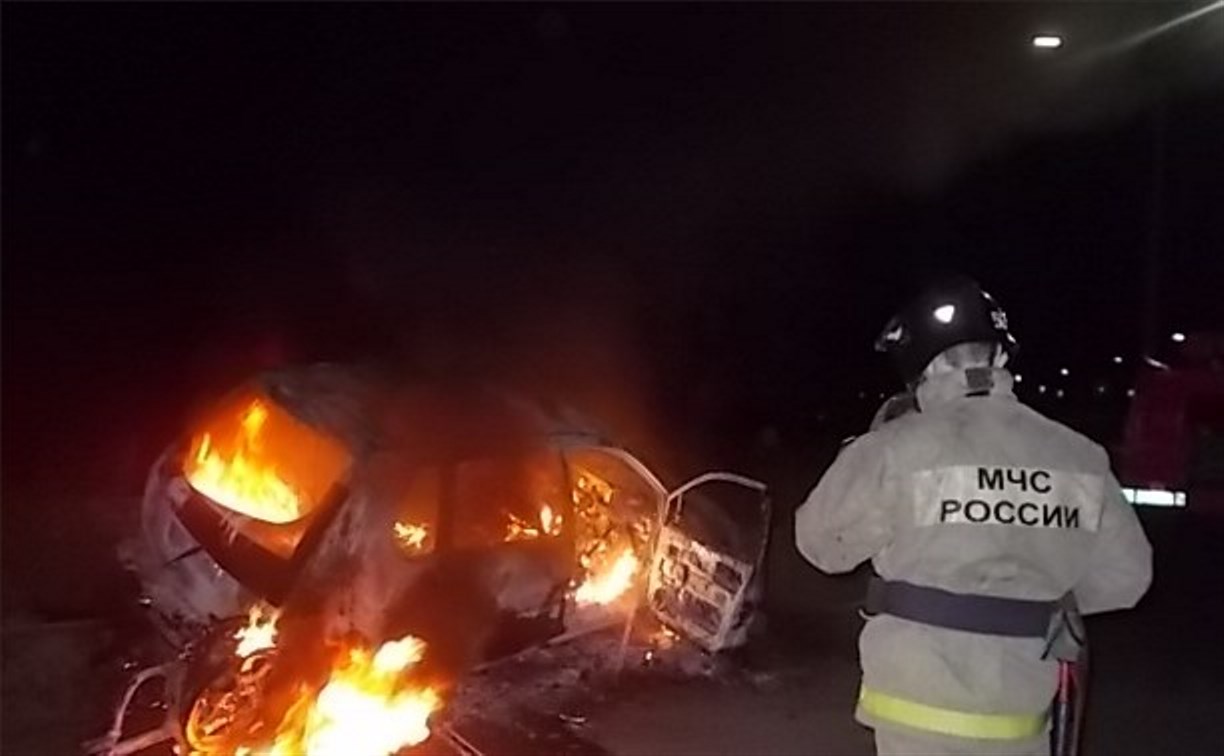 За ночь в Тульской области сгорели три автомобиля