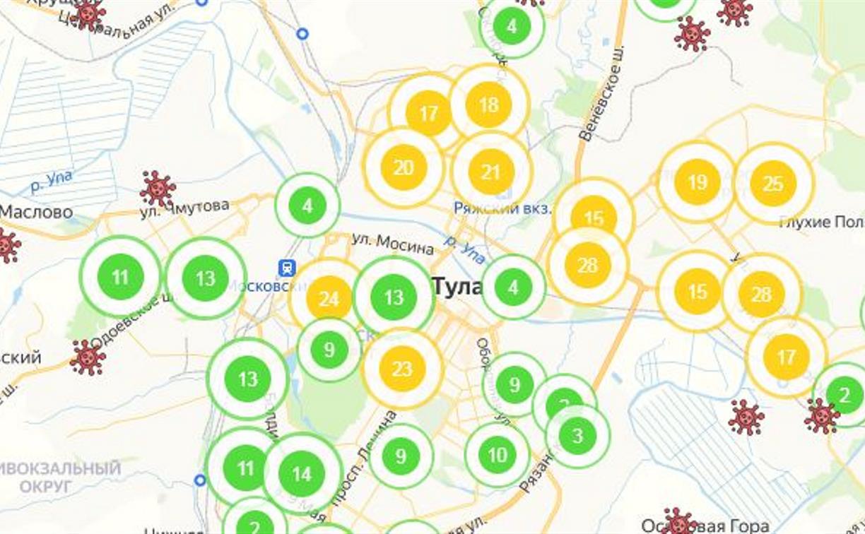 По каким адресам в Туле и области зафиксирован коронавирус: актуальная карта