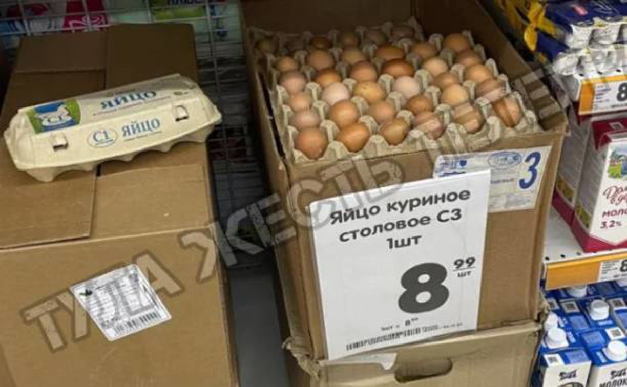 В Туле начали продавать яйца поштучно