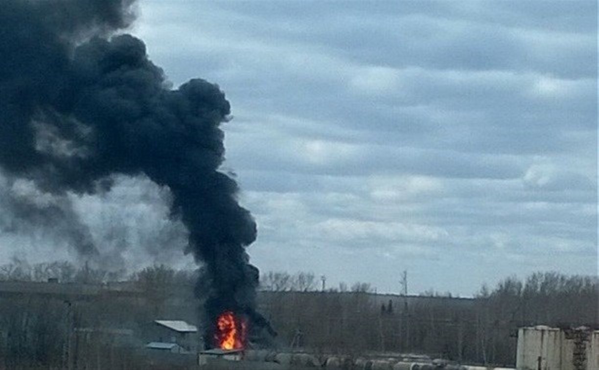 Во время пожара на бензовозе в Щёкино погиб мужчина