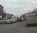 ДТП с автобусом на ул. Октябрьской в Туле парализовало движение