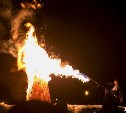 Проводы зимы в Туле: сжигание чучела Масленицы и фейерверк