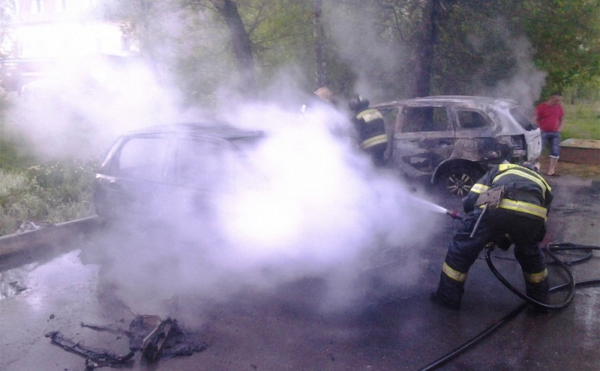 За ночь в Новомосковске сгорели три автомобиля