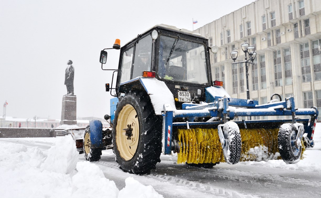 В уборке снега в Туле задействованы 66 единиц техники и 172 человека