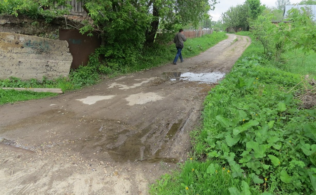 Жители Скуратово попросили Евгения Авилова обустроить тротуар и пешеходный переход