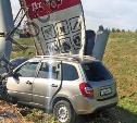 В Тульской области уснувший водитель протаранил стелу автозаправки
