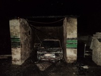 Сгоревший в Киреевском районе автомобиль, Фото: 1